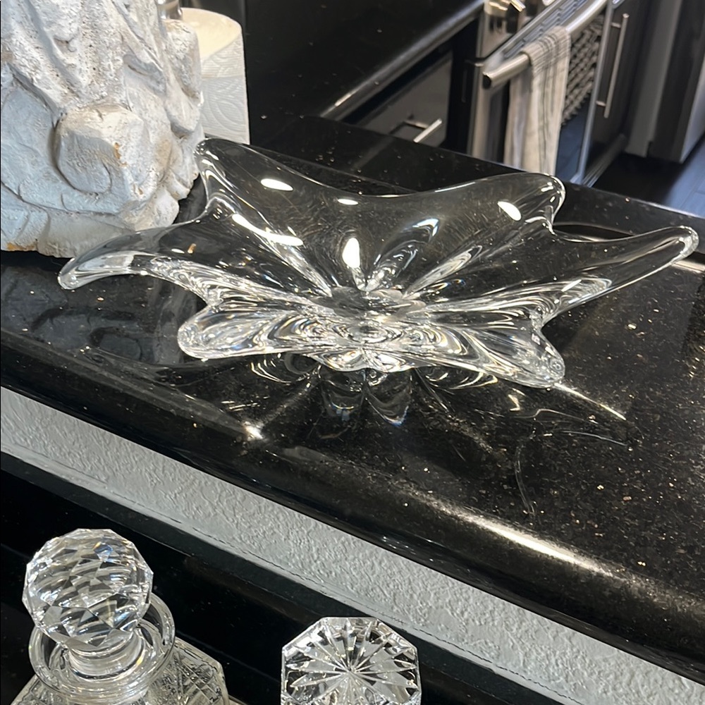 Vintage Crystal Decorative Dish Modern Design